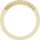 14K Gold Round Lab-Grown Diamond Anniversary Band – 1/6–5/8 CTW - Yellow Gold - view 2