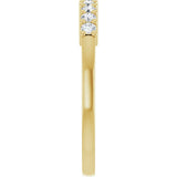 14K Gold Round Lab-Grown Diamond Anniversary Band – 1/6–5/8 CTW - Yellow Gold - view 4