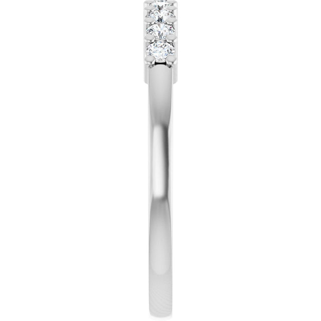Platinum Round Natural Diamond Anniversary Band – 1/5–1 1/3 CTW - view 4