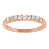 14K Gold Round Lab-Grown Diamond Anniversary Band – 1/6–5/8 CTW - Rose Gold - view 3