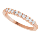14K Gold Round Lab-Grown Diamond Anniversary Band – 1/6–5/8 CTW - Rose Gold - view 5