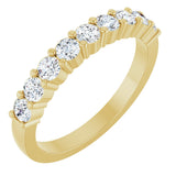 14K Gold Round Natural Diamond Anniversary Band – 1/5–5/8 CTW - Yellow Gold