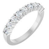 14K Gold Round Lab-Grown Diamond Anniversary Band – 1/6–5/8 CTW - White Gold