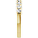 14K Gold Round Lab-Grown Diamond Anniversary Band – 1/6–5/8 CTW - Yellow Gold - view 4