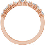 14K Gold Round Natural Diamond Anniversary Band – 1/5–5/8 CTW - Rose Gold - view 2