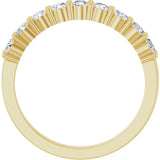 14K Gold Round Natural Diamond Anniversary Band – 1/5–5/8 CTW - Yellow Gold - view 2