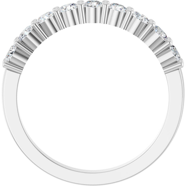 Platinum Round Natural Diamond Anniversary Band – 1/5–1 1/3 CTW - view 2