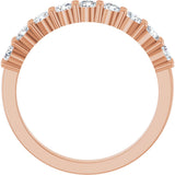 14K Gold Round Lab-Grown Diamond Anniversary Band – 3/4–1 1/4 CTW - Rose Gold - view 2