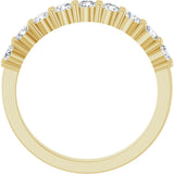 14K Gold Round Natural Diamond Anniversary Band – 3/4–1 1/3 CTW - Yellow Gold - view 2