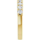 14K Gold Round Natural Diamond Anniversary Band – 3/4–1 1/3 CTW - Yellow Gold - view 4
