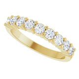 14K Gold Round Lab-Grown Diamond Anniversary Band – 3/4–1 1/4 CTW - Yellow Gold - view 5