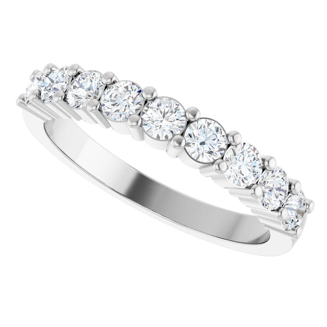 Platinum Round Lab-Grown Diamond Anniversary Band – 1/6–1 1/4 CTW - view 5