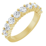 14K Gold Round Lab-Grown Diamond Anniversary Band – 3/4–1 1/4 CTW - Yellow Gold