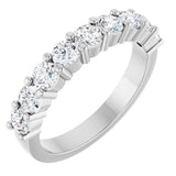 14K Gold Round Natural Diamond Anniversary Band – 3/4–1 1/3 CTW - White Gold