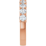 14K Gold Round Lab-Grown Diamond Anniversary Band – 3/4–1 1/4 CTW - Rose Gold - view 4