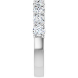 Platinum Round Natural Diamond Anniversary Band – 1/5–1 1/3 CTW - view 4