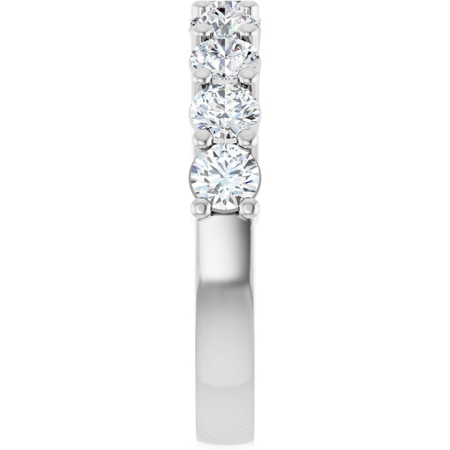 Platinum Round Natural Diamond Anniversary Band – 1/5–1 1/3 CTW - view 4