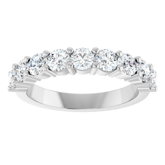 Platinum Round Natural Diamond Anniversary Band – 1/5–1 1/3 CTW - view 3