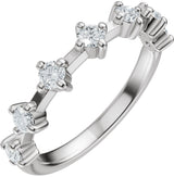 Platinum Round Lab-Grown Diamond Seven-Stone Anniversary Band – 1/2 CTW