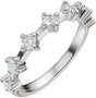 Platinum Round Natural Diamond Seven-Stone Anniversary Band – 1/2 CTW