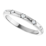 14K Gold Round Lab-Grown Diamond Anniversary Band - 1/8-06 CTW - White Gold - view 5