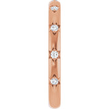 14K Gold Round Lab-Grown Diamond Anniversary Band - 1/8-06 CTW - Rose Gold - view 4