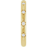 14K Gold Round Lab-Grown Diamond Anniversary Band - 1/8-06 CTW - Yellow Gold - view 4