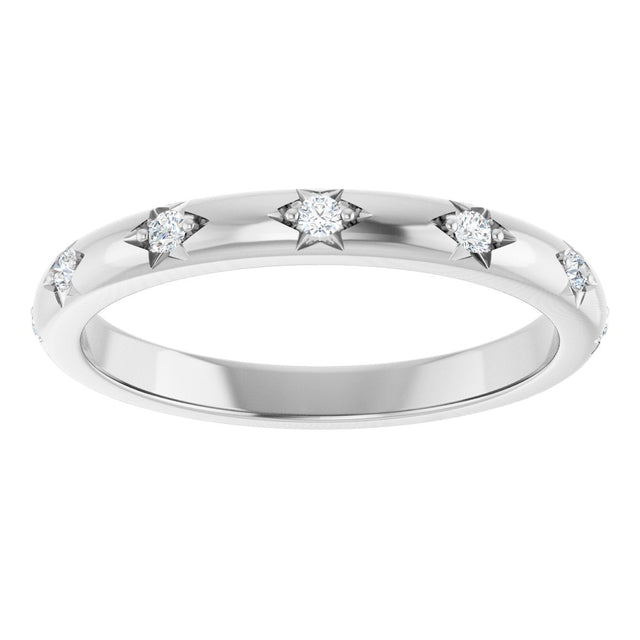 Platinum Round Lab-Grown Diamond Anniversary Band - 1/8-06 CTW - view 3