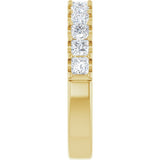 14K Gold Square Lab-Grown Diamond Shared-Prong Anniversary Band - 5/8-1 1/8 CTW - Yellow Gold - view 4