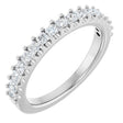 Platinum Square Natural Diamond Shared-Prong Anniversary Band - 5/8-1 1/8 CTW