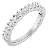Platinum Square Lab-Grown Diamond Shared-Prong Anniversary Band - 5/8-1 1/8 CTW