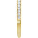 14K Gold Square Natural Diamond Shared-Prong Anniversary Band - 5/8-1 1/8 CTW - Yellow Gold - view 4