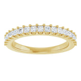 14K Gold Square Natural Diamond Shared-Prong Anniversary Band - 5/8-1 1/8 CTW - Yellow Gold - view 3