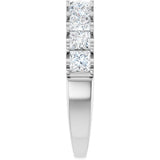 14K Gold Square Lab-Grown Diamond Shared-Prong Anniversary Band - 1 5/8 CTW - White Gold - view 4