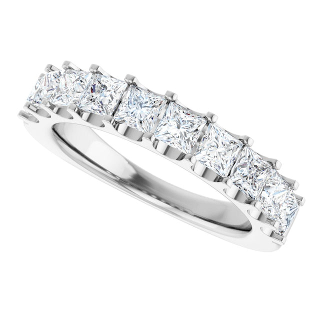 Platinum Square Lab-Grown Diamond Shared-Prong Anniversary Band - 1 5/8 CTW - view 5