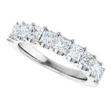 14K Gold Square Lab-Grown Diamond Shared-Prong Anniversary Band - 1 5/8 CTW - White Gold - view 5