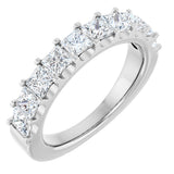 Platinum Square Natural Diamond Shared-Prong Anniversary Band - 1 5/8 CTW