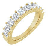 14K Gold Square Lab-Grown Diamond Shared-Prong Anniversary Band - 1 5/8 CTW - Yellow Gold