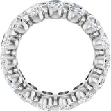 14K Gold Oval Lab-Grown Diamond Low Profile Eternity Band - 6x4mm Stones - White Gold - view 2