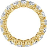 14K Gold Oval Lab-Grown Diamond Low Profile Eternity Band - 6x4mm Stones - Yellow Gold - view 2