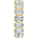 14K Gold Oval Lab-Grown Diamond Low Profile Eternity Band - 5x3.5mm Stones - Yellow Gold - view 4