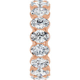 14K Gold Oval Lab-Grown Diamond Low Profile Eternity Band - 5x3.5mm Stones - Rose Gold - view 4