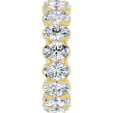 14K Gold Oval Lab-Grown Diamond Low Profile Eternity Band - 5x3.5mm Stones - Yellow Gold - view 4