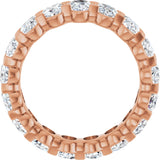 14K Gold Oval Lab-Grown Diamond Low Profile Eternity Band - 5x3.5mm Stones - Rose Gold - view 2