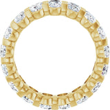 14K Gold Oval Lab-Grown Diamond Low Profile Eternity Band - 5x3.5mm Stones - Yellow Gold - view 2