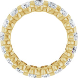 14K Gold Oval Lab-Grown Diamond Low Profile Eternity Band - 5x3.5mm Stones - Yellow Gold - view 2