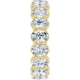 14K Gold Oval Lab-Grown Diamond Low Profile Eternity Band - 5x3.5mm Stones - Yellow Gold - view 4