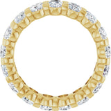 14K Gold Oval Lab-Grown Diamond Low Profile Eternity Band - 5x3.5mm Stones - Yellow Gold - view 2