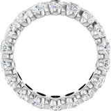 Platinum Oval Lab-Grown Diamond Low Profile Eternity Band - 5x3.5mm Stones - view 2
