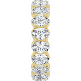 14K Gold Oval Lab-Grown Diamond Low Profile Eternity Band - 5x3.5mm Stones - Yellow Gold - view 4